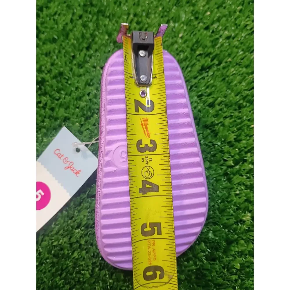NWT Cat & Jack Toddler Girl's Purple Glitter Slip-On Clogs Size 5